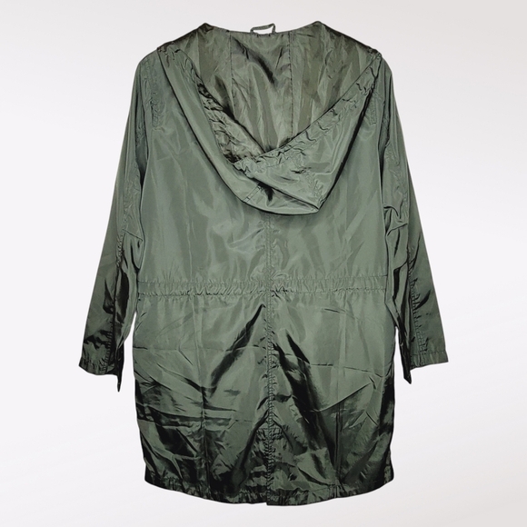 Olive Green Packable Spring jacket windbreaker - Picture 4 of 11